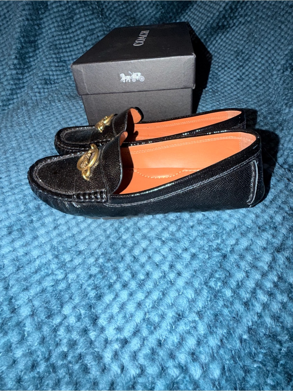Coach Margot Leather Loafers - Black - Picture 3 of 8